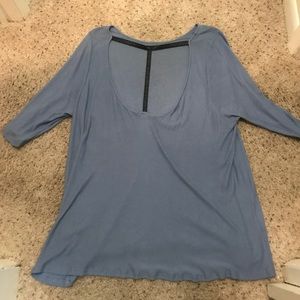 Periwinkle Blue long sleeve Tee back shirt
